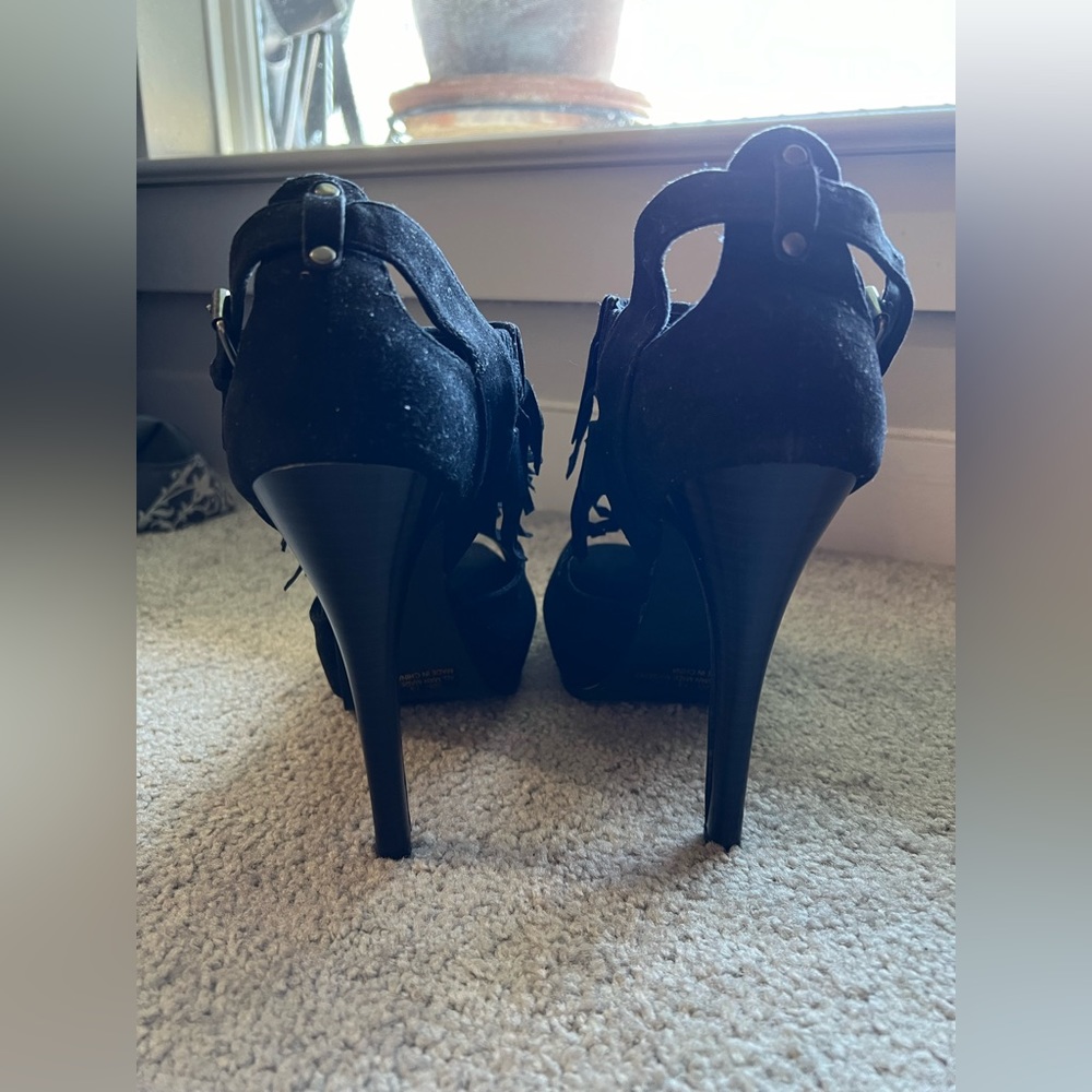 Qupid Platform Peep-Toe Heels - Picture 4 of 9